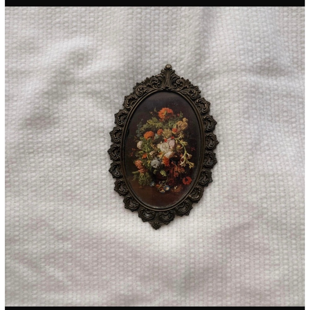 Vintage Italian Floral Wall Art Dark Academia Whimsygoth Dark Romantic Ornate
